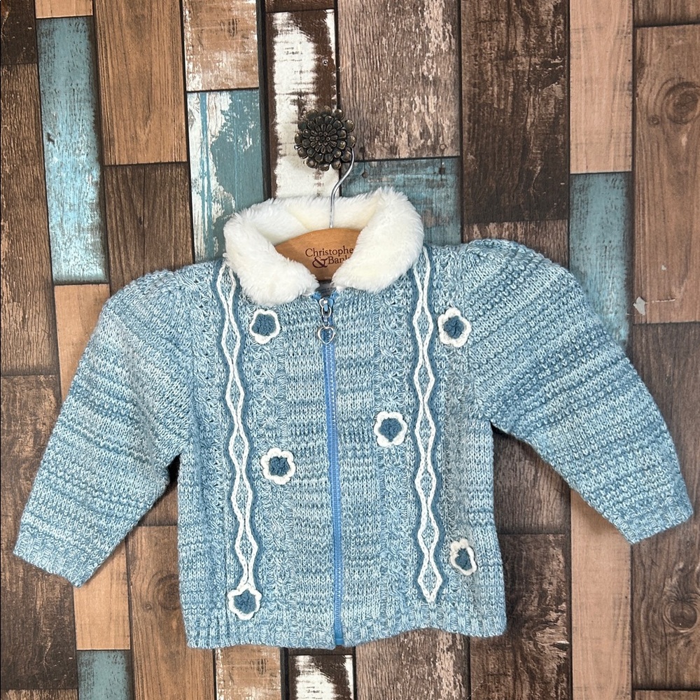 Charming blue jacket with white trim vintage